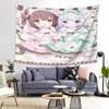 VIKAMA Kawaii Cute Girl Tapestry Bedroom Dormitory Wall Hanging Atmosphere Aesthetic Decoration Home Decoration