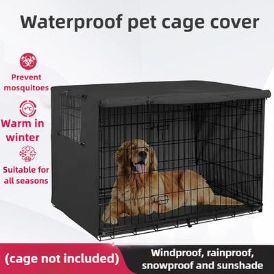 Outdoor Waterproof Dog Kennel Cage Cover Windproof Oxford Cloth Big Dog Kennel Covers Portable Foldable Sun Proof Pet Supplies
