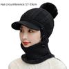 Warm Thickened Women's Hat Windproof Fleece Lined Winter Knit Hat Ear Protection Balaclava Cap Winter