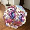 1PC Unicorn Fantasy Umbrella-8-Rib Reinforced Portable Folding Travel Suitable for All Seasons Outdoor Daily Use-G374