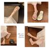 JMXD-Flat Bottom Cool Slippers Female Summer Wear, Rhinestone Fairy Wind Soft Bottom Non-slip Toe Beach One-word Drag