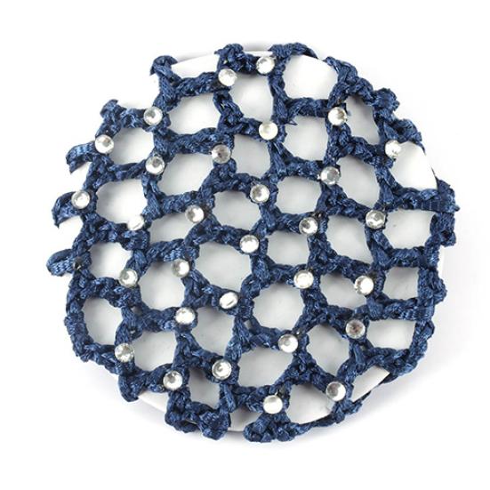 Copri chignon da donna, retina per capelli, danza classica, pattinaggio, strass, uncinetto