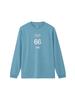 North 66 Statement Crew Pale Size M [The Face] Long-Sleeve T-Shirt, Teal,