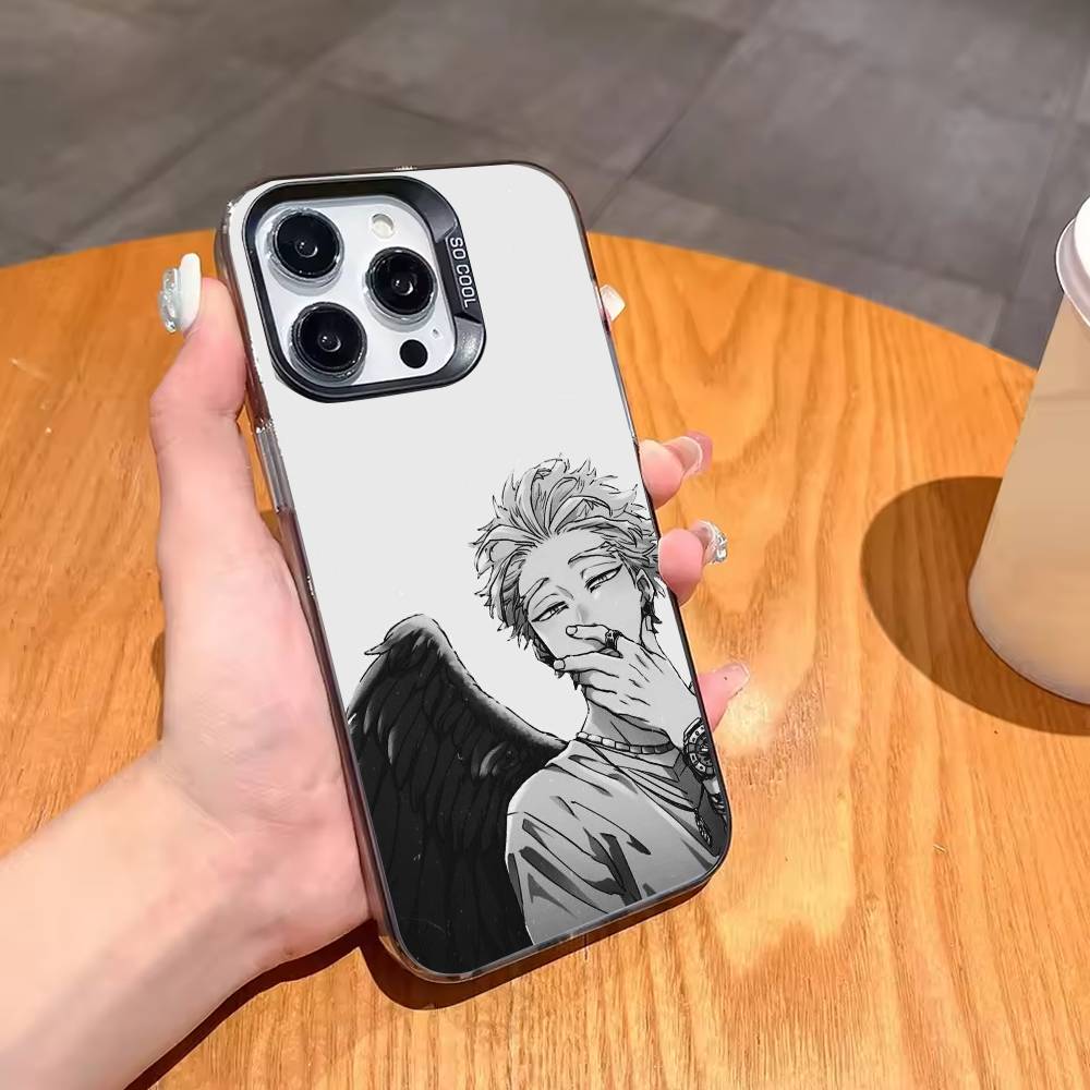 Anime MHA Hawks BNHA Phone Case For iPhone17,16,15,14,13,12,11,Pro,MAX White Matte Shockproof Cover iPhone11PROMAX