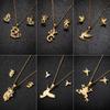 Stainless Steel Golden Jewelry Sets for Women Gothic Frog Koala Lizard Pendant Necklace Male Jewelry Animal Earings Accessories