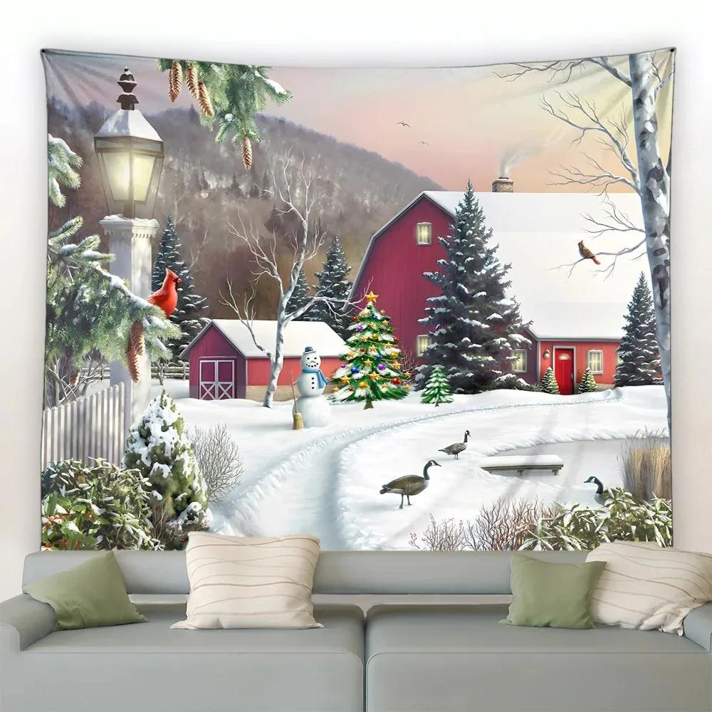 Christmas Luxury Tapestry Bedroom Living Room Home Christmas Decoration