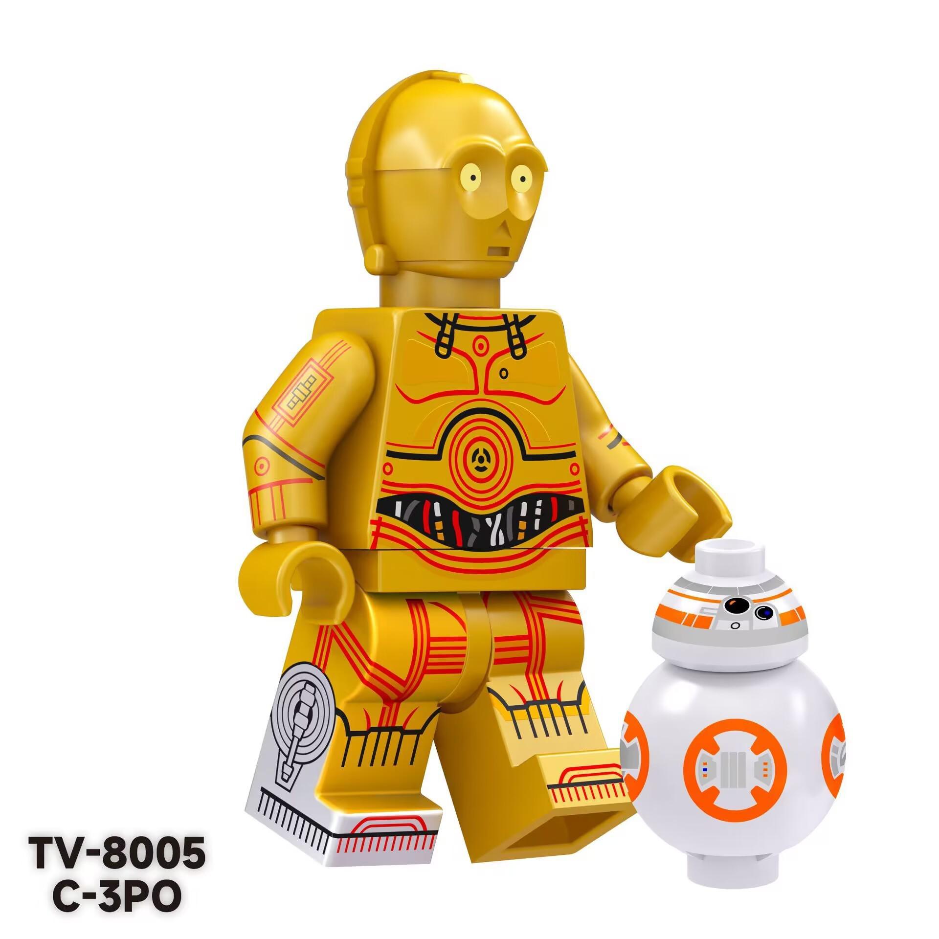 Children s Sci-Fi Building Blocks: Obi-Wan, Darth Vader, Ahsoka, C-3PO Minifigures Series TV6101