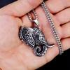 European and American Retro Titanium Steel Necklace Men's Pendant Animal Jewelry Relief Elephant Pendant