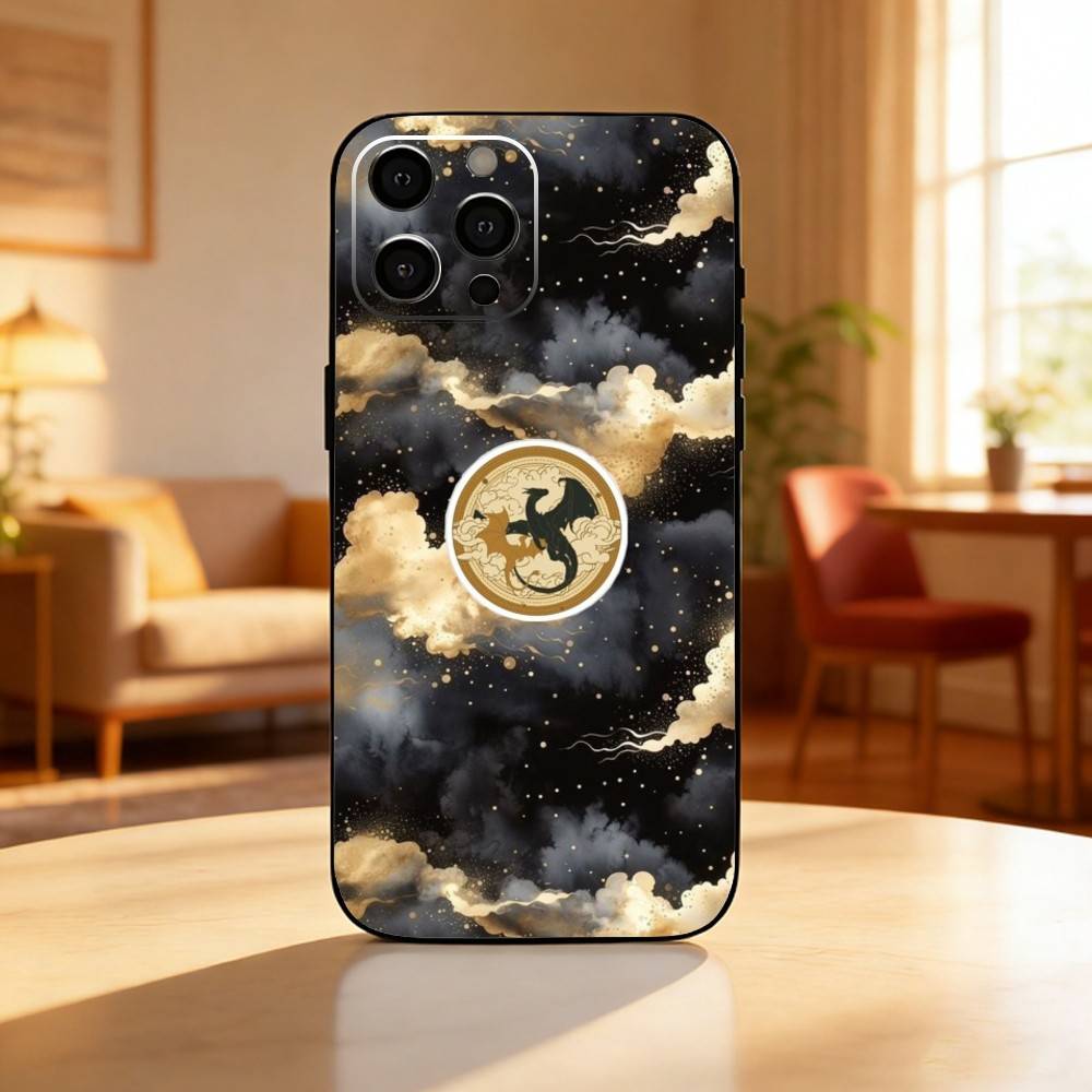 Dragon F-Fourth W-Wing Phone Case For iPhone17,16,15,14,13,12 Plus,Max Soft Silicone Black Cover iPhone17promax