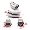 1 Piece 2.5" Stainless Steel Chrome Trim Car Auto Exhaust Muffler Tip Pipe Rear Tail Throat for Specific Models