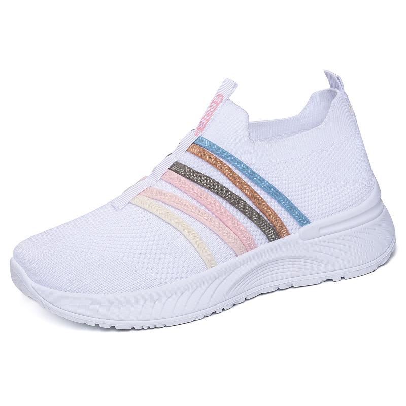 Shoes Women's Shoes Summer New Breathable Fly-woven One-pedal Casual Shoes Soft Sole Not Tired Mother Shoes