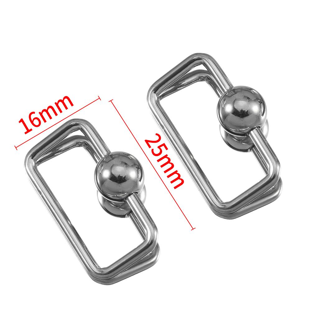 5pcs Stainless Steel D Oval Heart Shape Locking Carabiner Screw Clip Link Hook For DIY Keychain Holder Necklace Jewelry Making