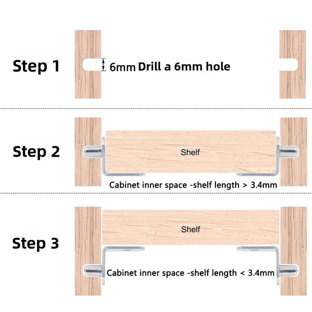 Cabinet Pins Shelf Pegs For Kitchen Cabinets Easy Installation Hand Install Rust Resistant Oxidation Resistant
