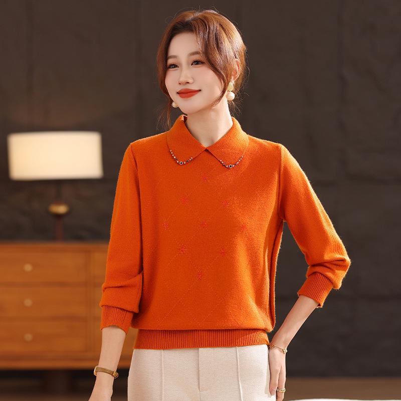 

Stylish Doll Collar Sweater: Age-Defying, Light Luxury Lapel Top for Women (2026 Edition) 4XL (recommended for 70-80 kg)