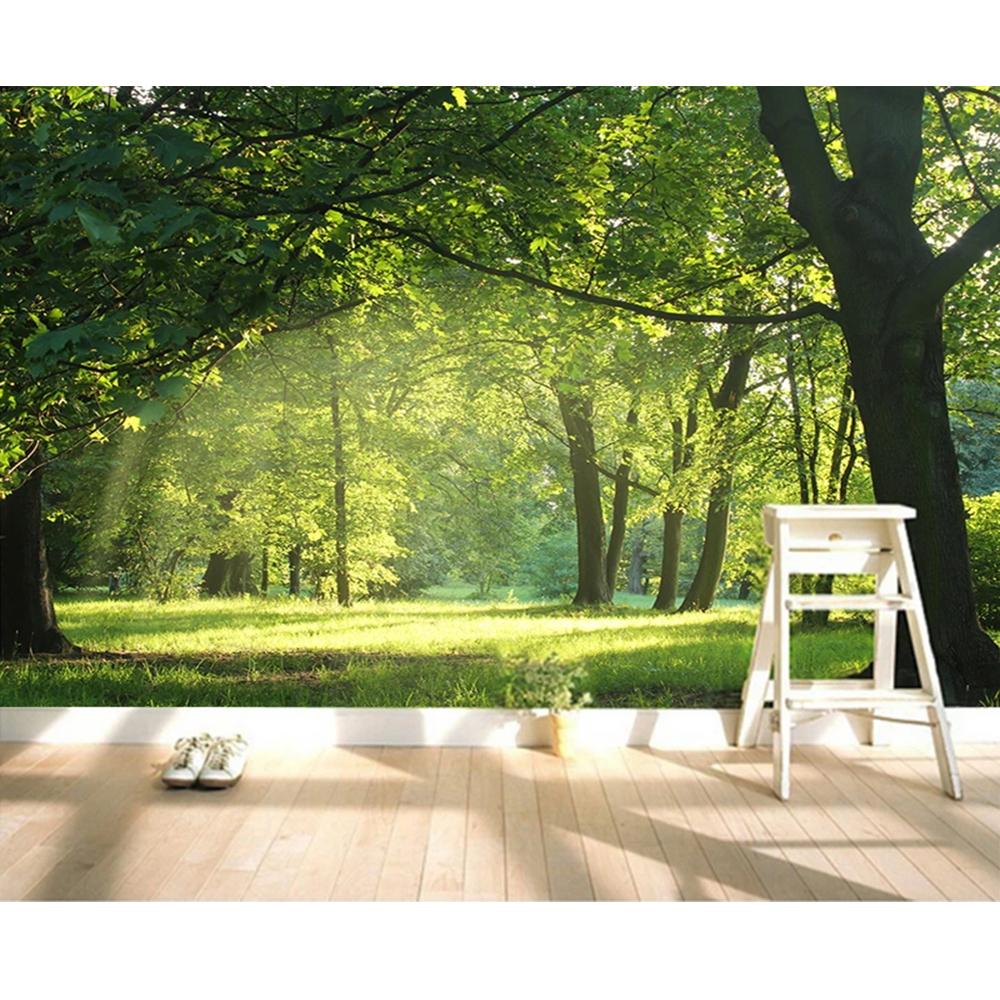 Green Tree 3d Wallpaper Forest Scenery Wall Mural Living Room Bedroom Photo Wall Mural Home Decoration