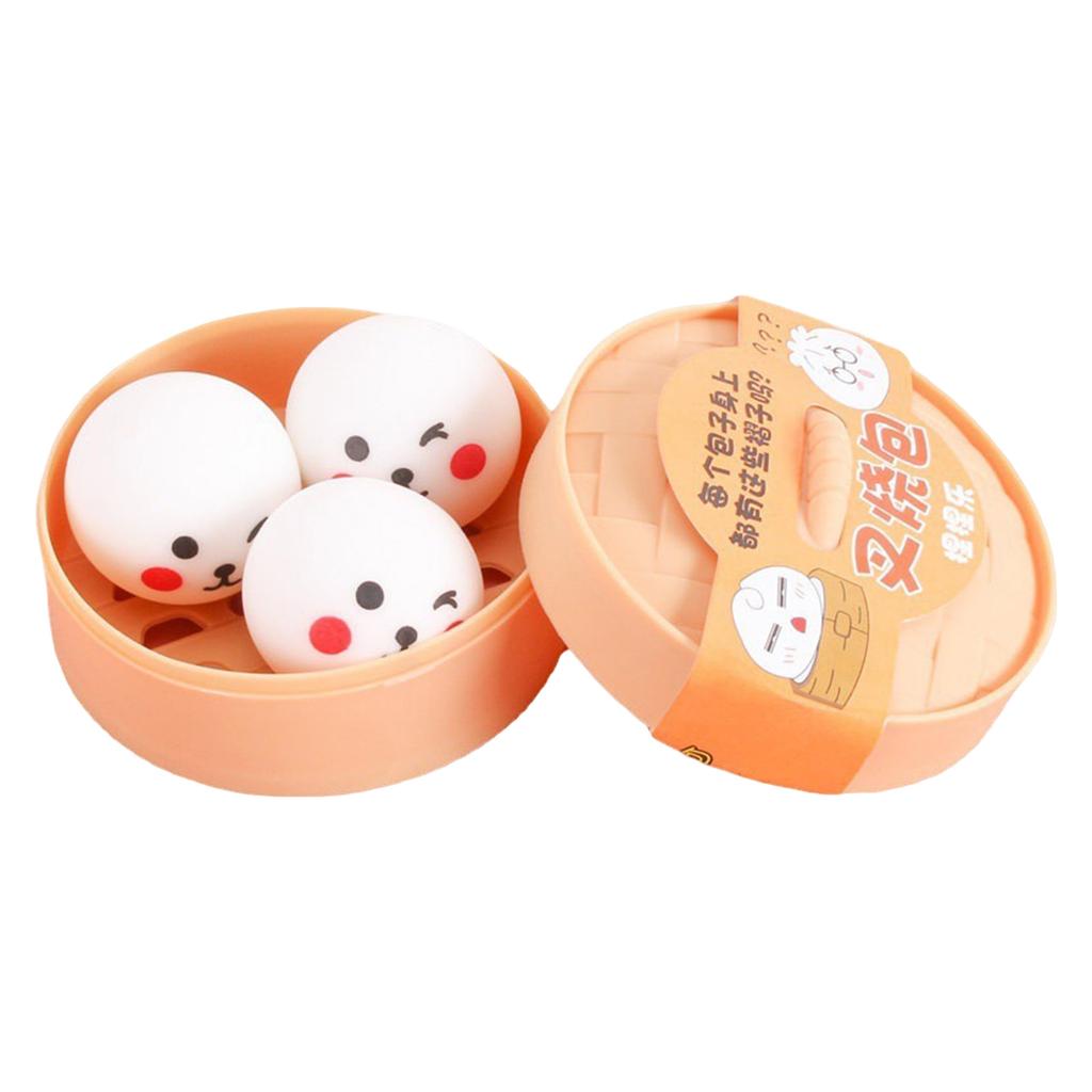 Games Sausage Mystery Dumpling Bao Bun Toy Mega Rainbow Stress 3Pcs White Fun Desk & Gift Toy For Kids & Adults Prospector