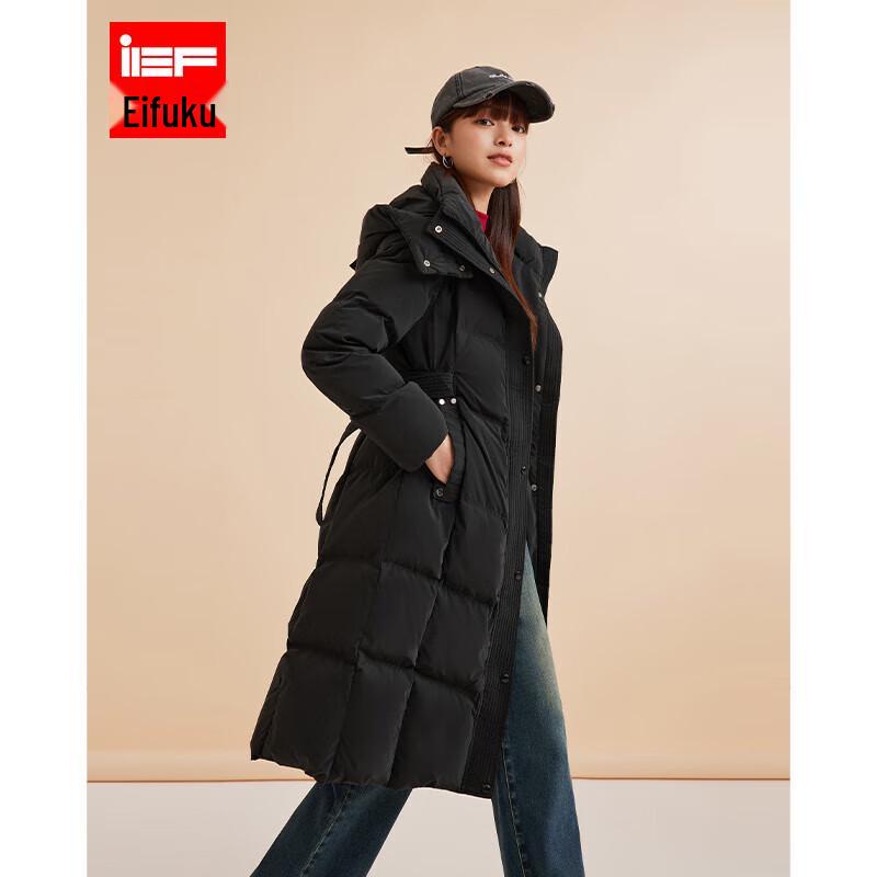 

IEF Женский зимний пуховик 2024 года, приталенный, удлиненный S