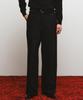 NOIRER Tweed Low-Cut Wide Slacks (Black)