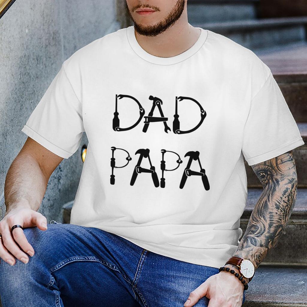 Fathers Day Gift Unisexs Tshirt Dad Papa Tools Graphic T Shirts Gift For Dads Grandpas Casual Handyunisex Dad Tee Soft Tops