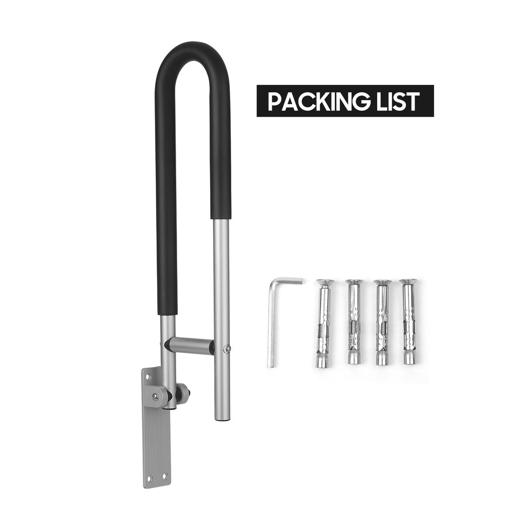 Aluminum Alloy Handrail for Toilet Anti-Fall Celsius Anti-Slip Bathroom Handrail -Up Handrail Screw-In Grab Bar Handle Home Health C
