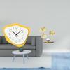 Acrylic Leaves Wall Clock Sculpture Modern Office Ornament Timepiece Silent Holiday Housewarming