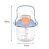 Large Capacity Cute Straw Plastic Cup 830ml Student Sports Kettle Gift Milk Tea Bucket Handle Outdoor Drinking Glass