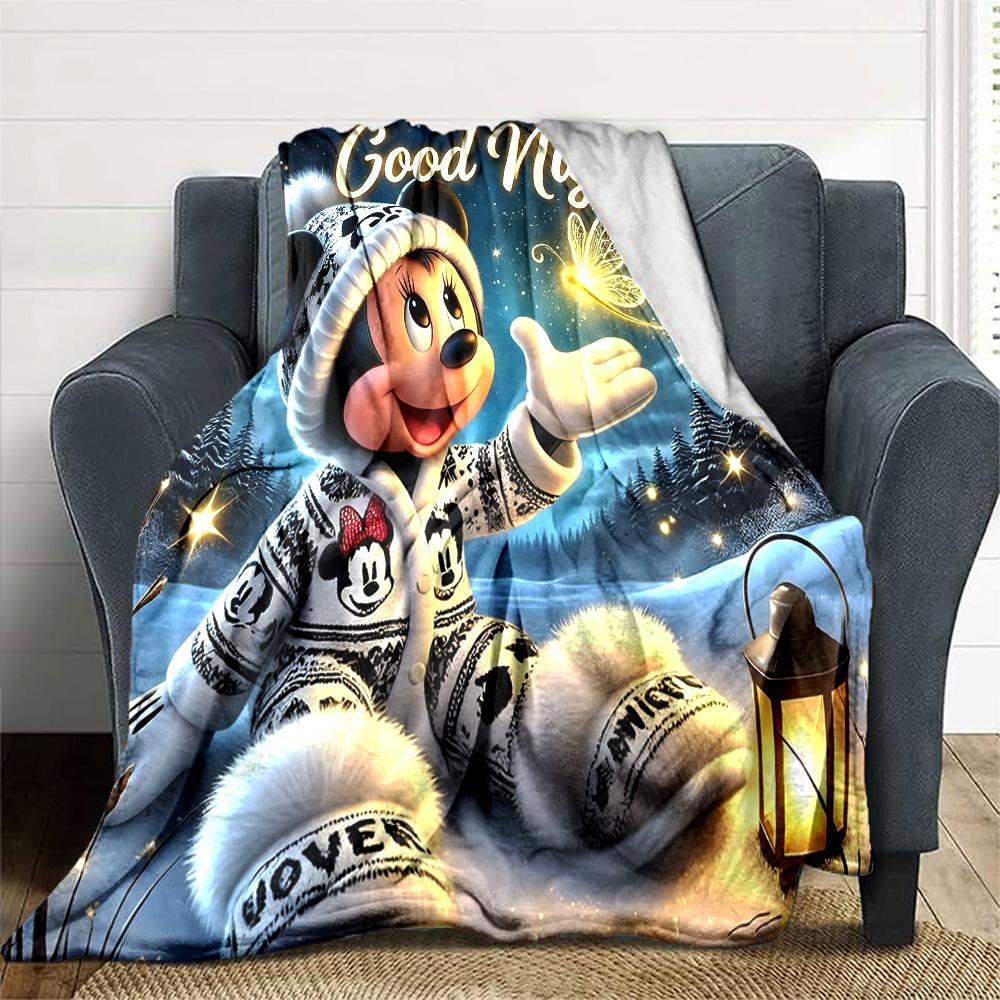 1pc M-Mouse Blanket, Gift, for Men and Women, Soft Blanket, Good for Sofa Bed Couch Travel, Lightweight Flannel Blanket