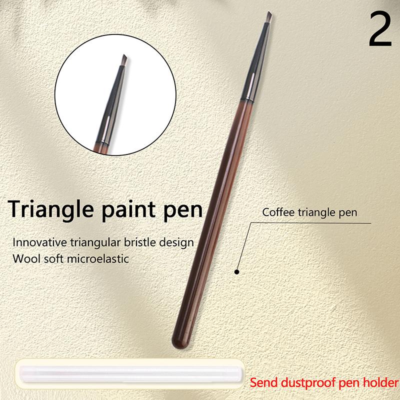 

1 шт. Треугольная кисть для рисования, кисть для нейл-арта, французские линии, полоски, сетка, цветок, бабочка, треугольная кисть для рисования, инструменты для маникюра as the picture