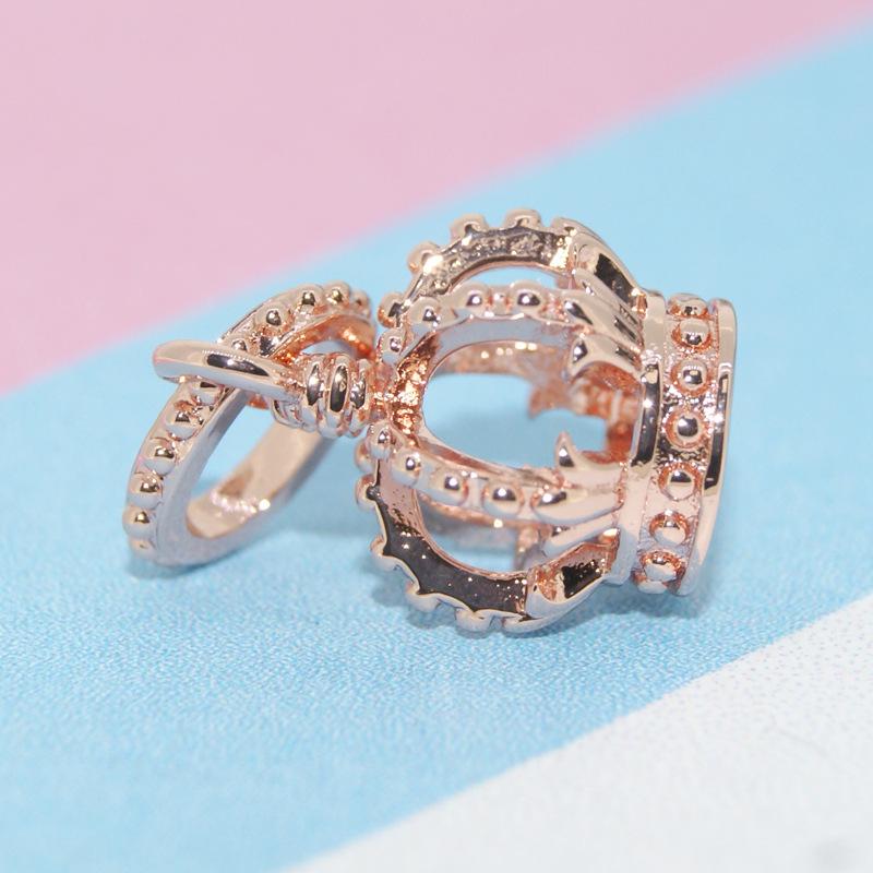New Copper Rose Gold Apple Pumpkin Cart Pendant Trinket Bead Fit Original Charms Bracelet Jewerly Accessories Gift