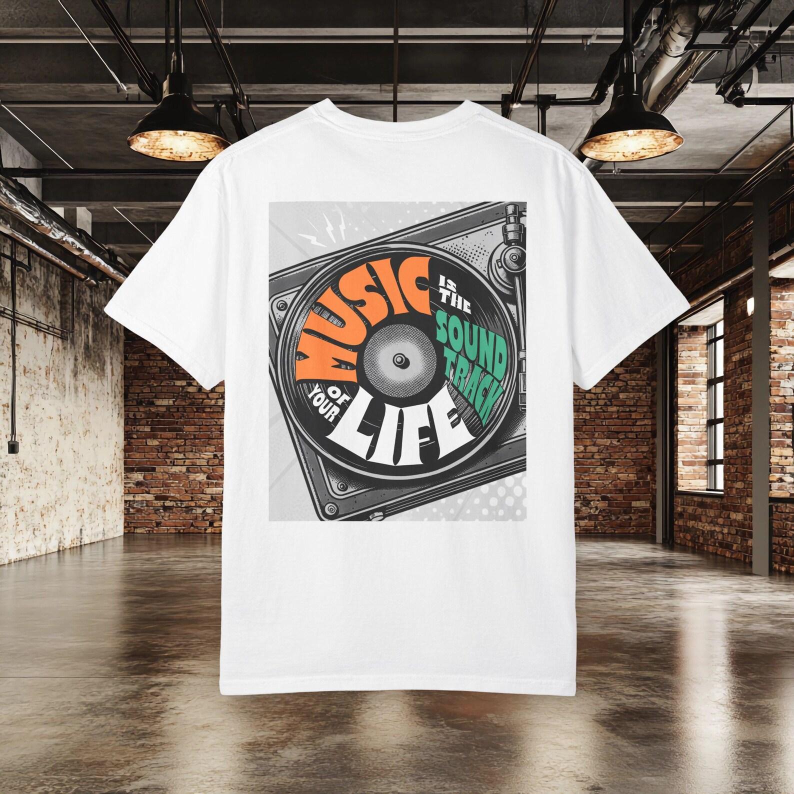 DJ Turntable Music T shirt | Music Is The Soundtrack Of Your Life Tee | Vinyl Record DJ Shirt | Music Producer Gift | DJ Lover Shirt A.M.F S