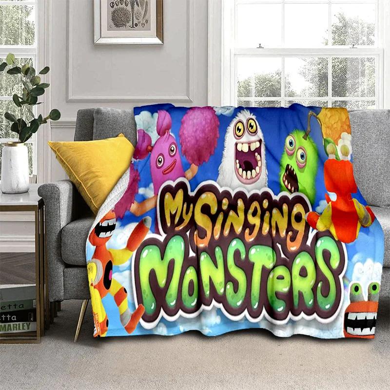 My Singing Monsters Video Game Cartoon 3D Blanket,Soft Throw Blanket for Home Bedroom Bed Sofa Picnic Travel Cover Blanket Kids