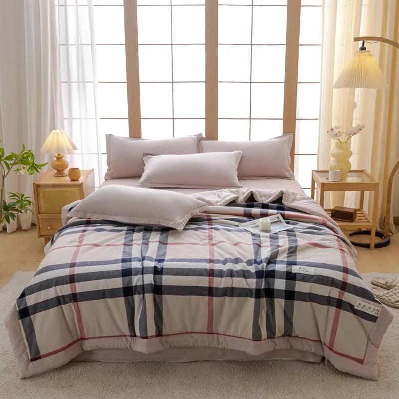 1 piece of summer quilt air-conditioned soft bedding non-slip skin-friendly small fresh printed bubble cotton