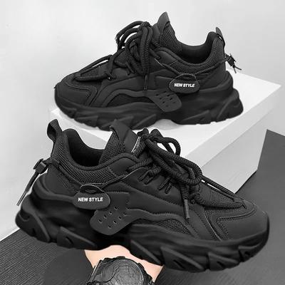 Herresko med tykk såle Sportssko Enkel moteriktig fritidssko Høy kvalitet Gummi Plast Herre Atletiske sko Chunky Sneakers