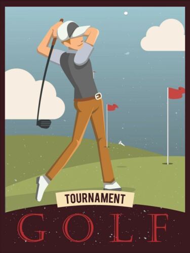 

Golf Tournament Vintage Retro Metal SignAluminum 20x30cm（7.8x11.8inch）