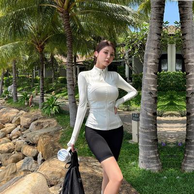 Womens Long Sleeve Rash Guard Set With Built-in Bra Pad Quick Dry UV Protection Swimwear Snorkeling Surfing