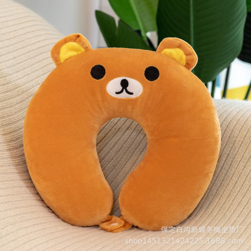 Cute Cartoon Neck Pillow Throw Pillow U-shaped Pillow Plush Toy Comfortable Nap Pillow