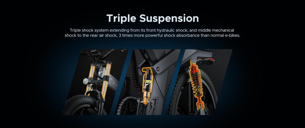 ENGWE X26 Off-Road Dual Battery Electric Bike – 100KM Range, Triple Suspension and Hydraulic Brakes