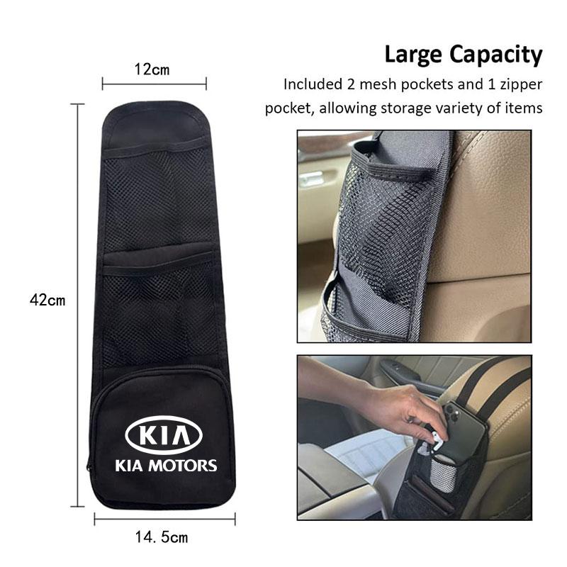 2026 Hot Car Sticker Car Seat Side Hanging Bag Mesh Pocket for KIA sportage ceed sorento cerato optima picanto rio soul k3 k5 st