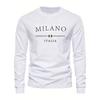 Herren Frühling und Herbst Lässige Mode Locker Große Größe Paris Muster Gedruckter Pullover Langarm Farbverlauf Rundhals Sweatshirt