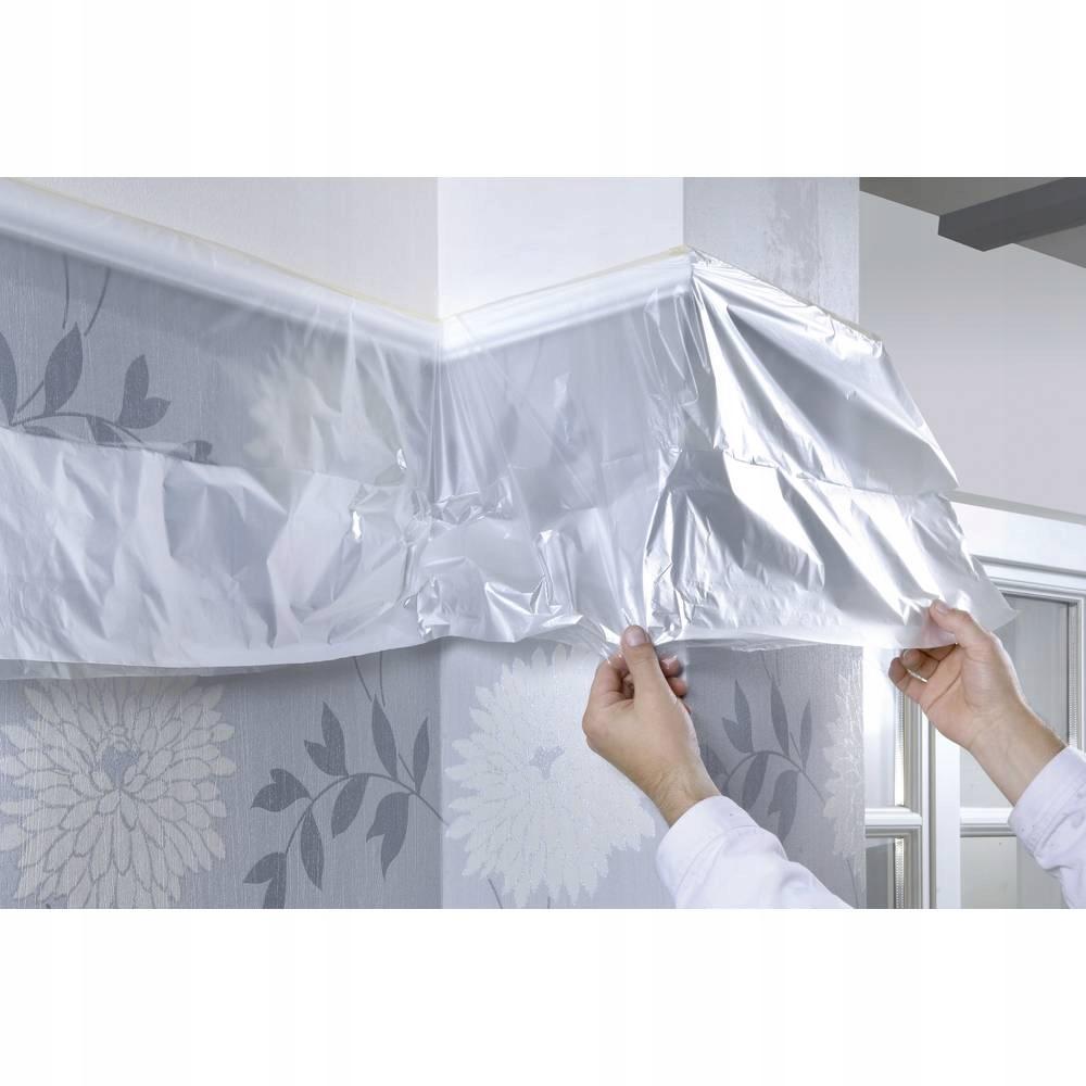 Tesa Folia Maskująca Ochronna Na Meble Malarska Z Taśmą Mocna 33M X55Cm