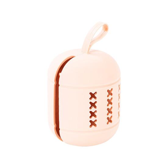 Сумка для хранения спонжей для макияжа Пылезащитная Полностью закрывающаяся конструкция Дышащая Вентилируемая Полая структура Портативная ручка Пищевой силикон Аппликатор для макияжа