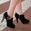 Fashion New Women Ankle Boots High Heels Female Platform Rhinestone Decoration Short Booties Casual Ladies Boats Mujer Plus Size 32-45
