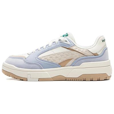 Li Ning Wave LOW Wear Resistant And Lightweight Low Top Skateboard Shoes Women's White Blue AGCV264-5