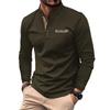 Fashionable Men's Sweatshirt: Casual, Sporty, Comfortable with Small Stand Collar Long-Sleeved Top