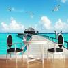 Modern 3d Wall Mural Seascape Wooden Bridge Wallpaper Living Room Restaurant Background Wall Mural Home Decor