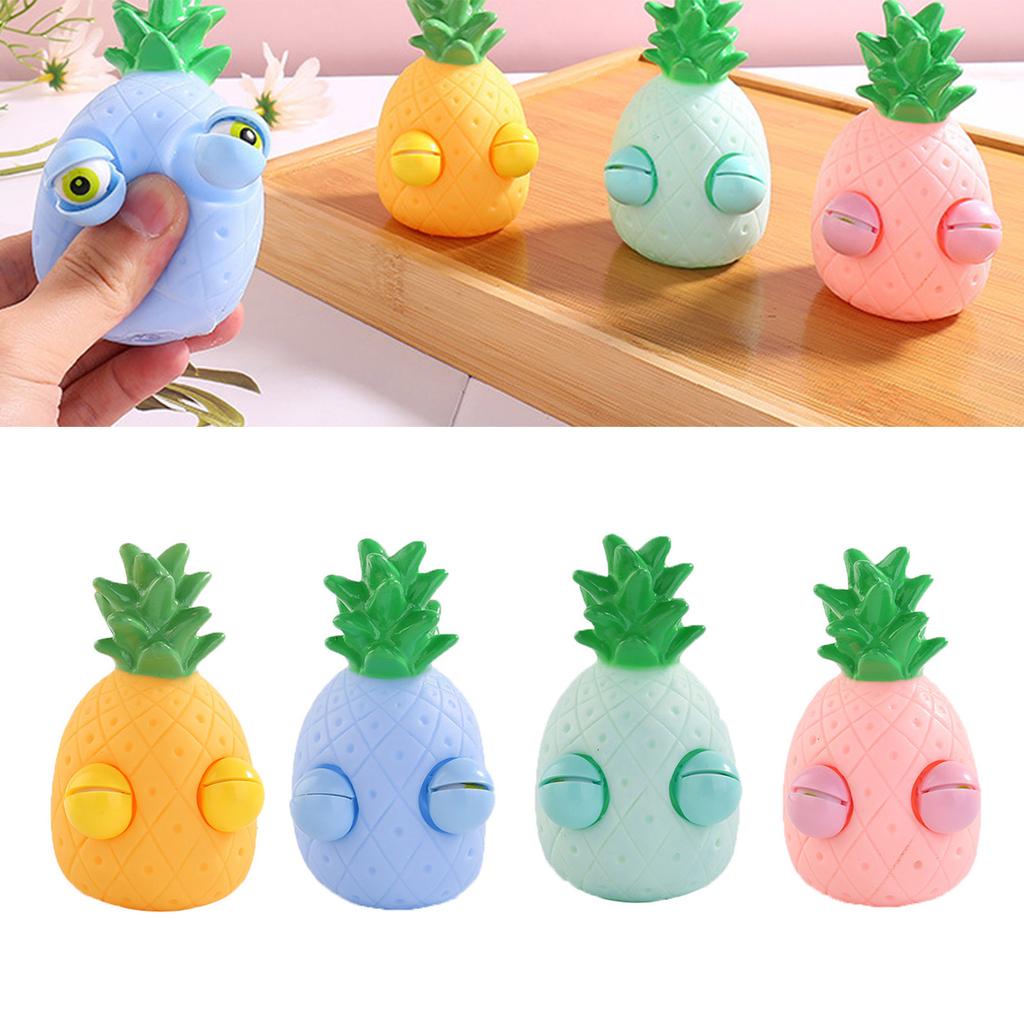 Fidgets Squeeze Ball Eye Popping Pineapple Stress Toy Spoof Practical Joke Props for Adult Kids ADD Hand Therapy