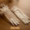 Soft Bridal Gloves Thin Mesh Short Lace Gloves Elegant Wedding Gloves  Bridesmaids