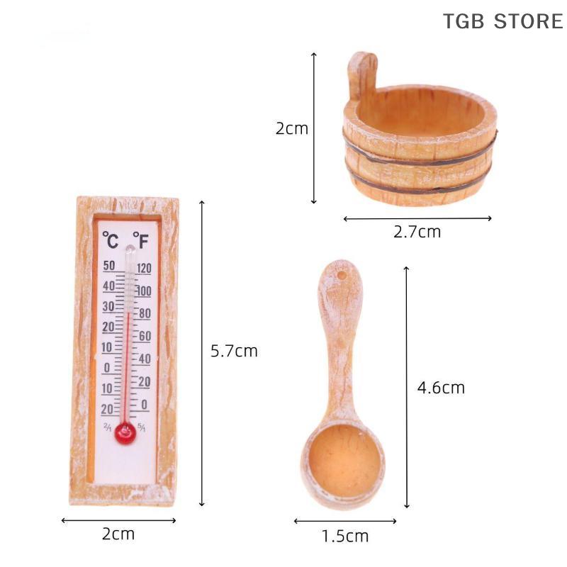 1Set 1:12 Sauna Scene Prop Model Miniature Accessories Dollhouse Furniture Home Model Decor Toy Doll House Accessories