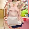 Schoolbag Small Fresh Literary Plaid Polka Dot Contrasting Color Schoolbag Female Junior High School Student Middle School Student Backpack