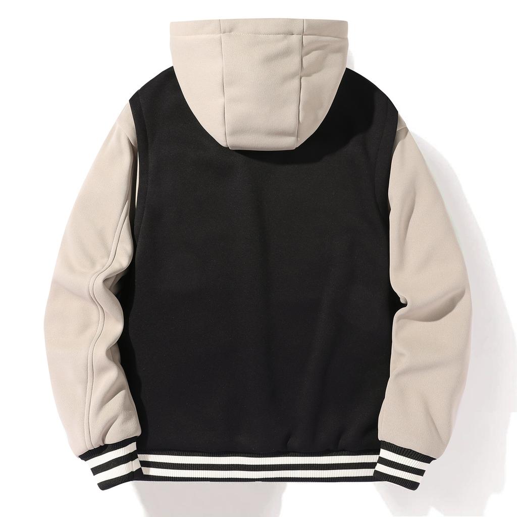 Maglione Giacca da Uomo Cardigan con Cappuccio Primavera e Autunno Zip alla Moda Uomo Bello Top Corto